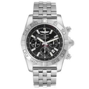 Breitling Chronomat onyx black Dial on Stainless Steel Bracelet Ref. AB0110 with Card 2018