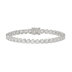 14K WHITE GOLD 7.00CT ROUND DIAMOND LADIES BRACELET