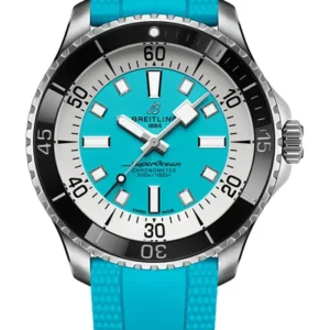 Breitling Superocean Automatic Turquoise Dial on Rubber Strap Ref. A17376211L2S2 with Card 2026