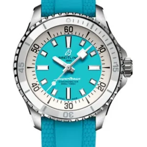 Breitling Superocean Automatic Turquoise Dial on Rubber Strap Ref. A17377211C1S1 with Card 2026