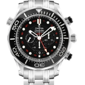 Omega Seamaster Black Arabic Numerals Dial on Stainless steel Ref. 212.30.44.52.01.001 with Card 2019