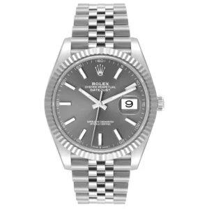 Rolex Datejust Dark Rhodium Index Dial on D-Link Jubilee Bracelet Ref. 126334 with Card (New Style Green) 2026