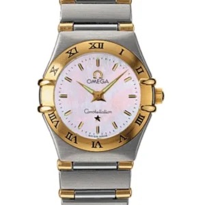 Omega Constellation White MOP Dial on 2Tone Gold-Plated Stainless Steel Bracelet Ref. 1362.70 with Card 1998