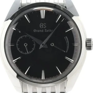 Grand Seiko Elegance Black Dial on Stainless Steel Bracelet Ref. 9S63-00A0/SBGK009 with Manuals Only