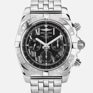 Breitling Chronomat Black Roman Dial on Stainless Steel Bracelet Ref. AB011012 with Card 2014