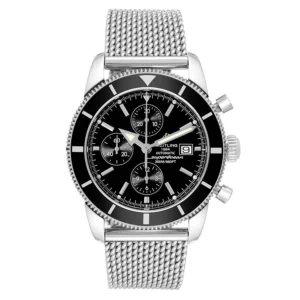 Breitling SuperOcean Heritage Chrono Black Dial on Mesh Style Ref. A1332024/B908 with Papers 2016
