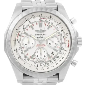 Breitling Bentley Motors T Speed Silver Dial on Stainless Steel Bracelet Ref. A25365/A257G75SPS with Papers 2009