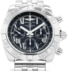Breitling Chronomat Black Dial on Stainless Steel Bracelet Ref. A011B56PA with Papers 2012