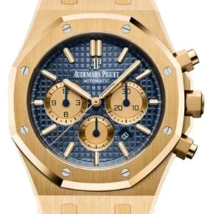 Audemars Piguet Royal Oak Selfwinding Chronograph Blue Dial on Yellow Gold Ref. 26331BA.OO.1220BA.01 with Card 2020