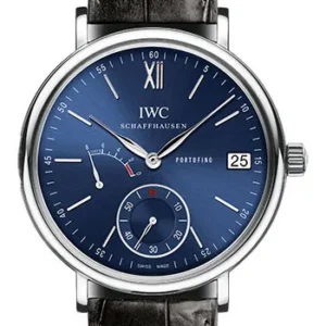 IWC Portofino Hand-Wound Eight Days Blue Dial on Leather Strap Ref. IW510106 with Card 2017