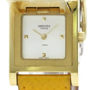 Hermes Medor White Dial on Leather Ref. MEDOR
