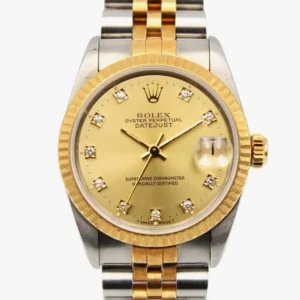 Rolex Datejust Champagne Diamond Dial on 2-Tone Jubilee D-Link Bracelet Ref. 68273G