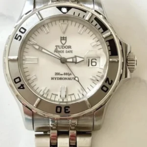Tudor Prince Date Hydronaut White Dial on 5 link steel band Ref. 85190P