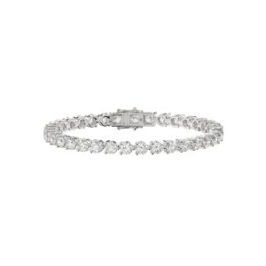 LADIES BRACELET 11CT ROUND DIAMOND 14K WHITE GOLD