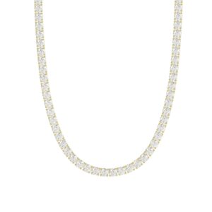 14K YELLOW GOLD 4 3/4CT 18" ROUND DIAMOND LADIES TENNIS NECKLACE