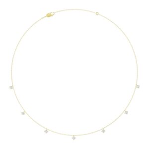 10K YELLOW GOLD 1.00CT ROUND DIAMOND LADIES NECKLACE