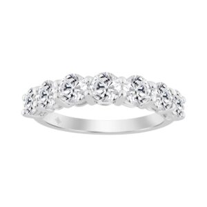 14K WHITE GOLD 2.00CT ROUND DIAMOND LADIES BAND