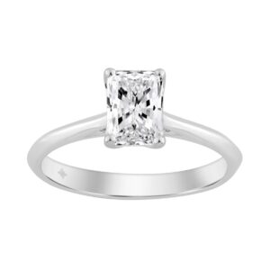 14K WHITE GOLD 1.00CT RADIANT DIAMOND LADIES SOLITAIRE RING