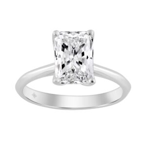 14K WHITE GOLD 2.00CT RADIANT DIAMOND LADIES SOLITAIRE RING