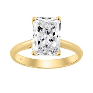 14K YELLOW GOLD 3.00CT RADIANT DIAMOND LADIES SOLITAIRE RING