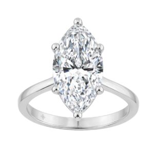 14K WHITE GOLD 4.00CT MARQUISE DIAMOND LADIES SOLITAIRE RING (CENTER STONE MARQUISE DIAMOND 4CT
